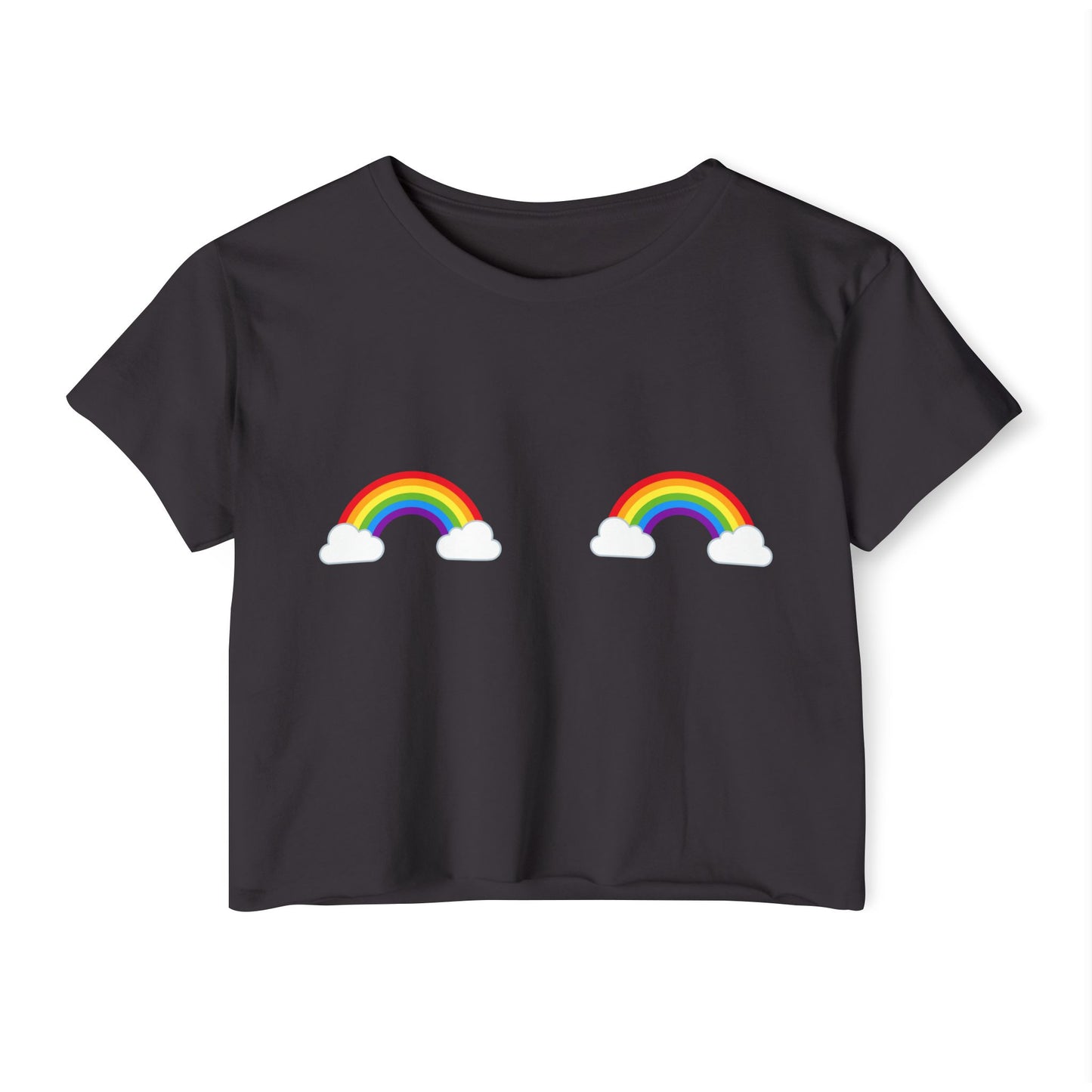 Pride Rainbow Pasties Flowy Crop Top