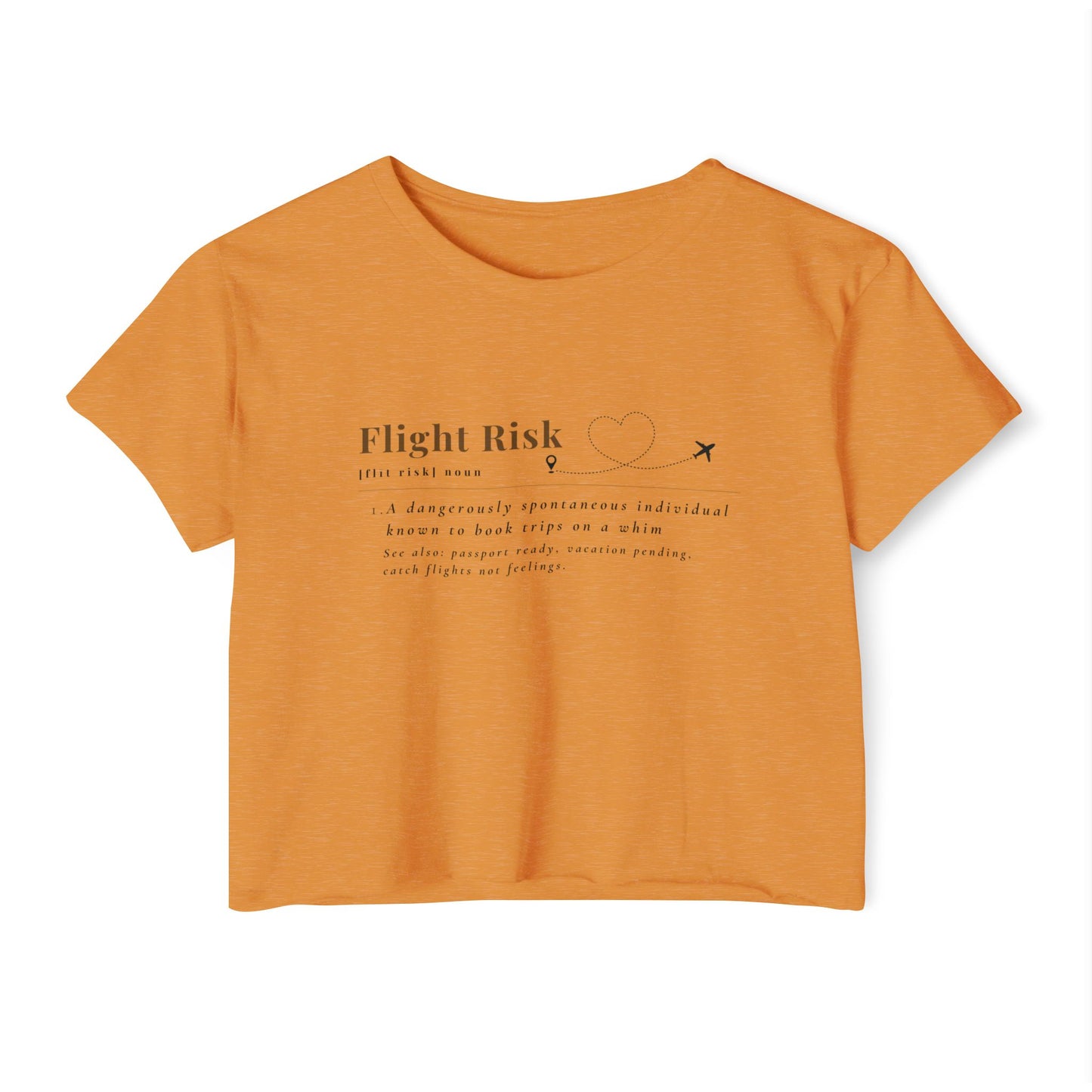 "Flight Risk" Flowy Crop Top