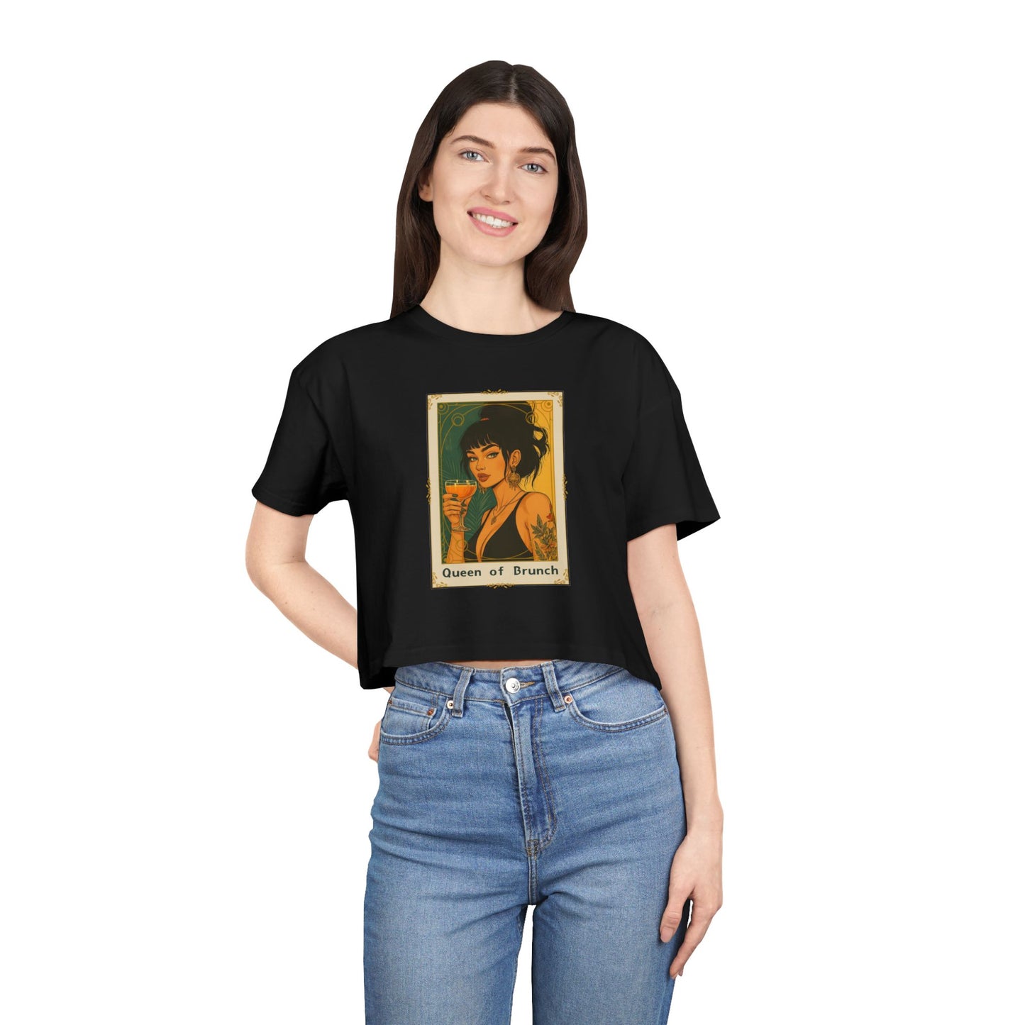"Queen of Brunch" Premium Crop Top