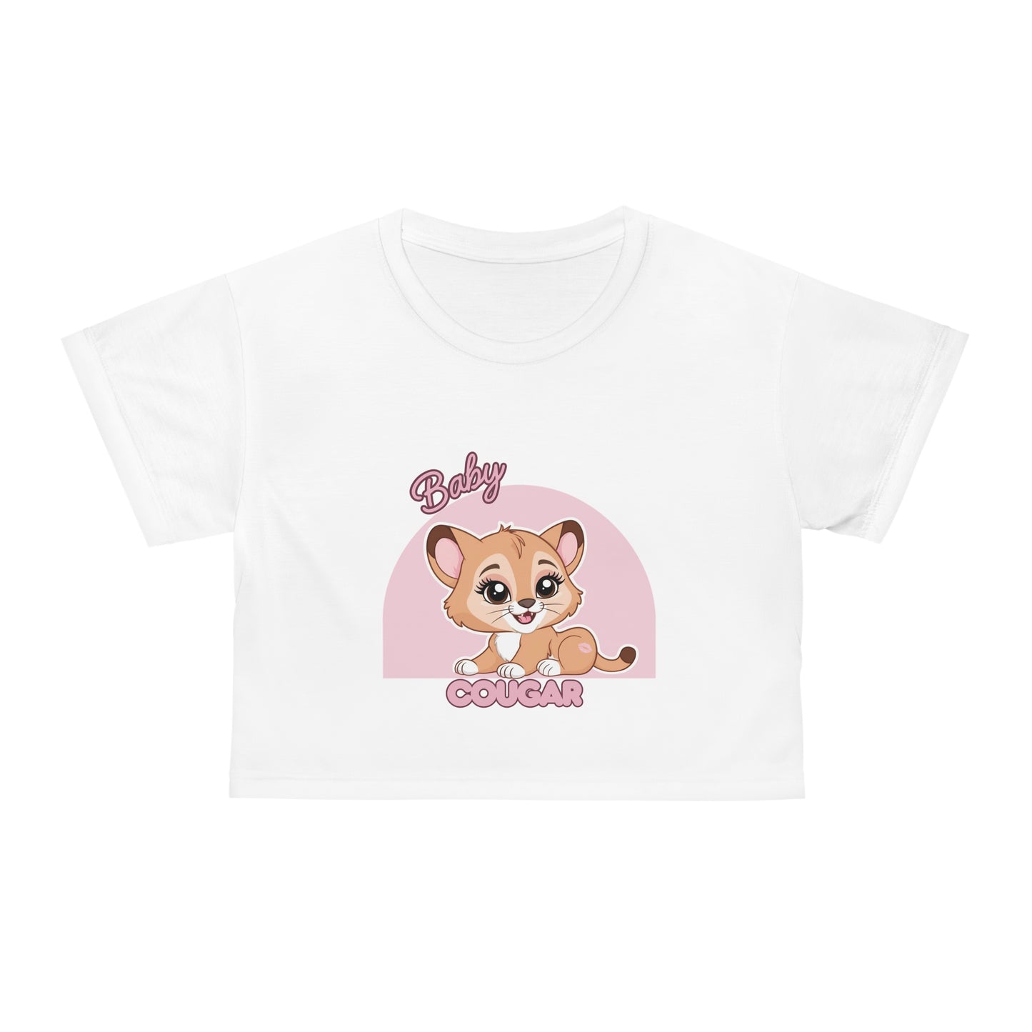 "Baby Cougar" Fitted Crop Top