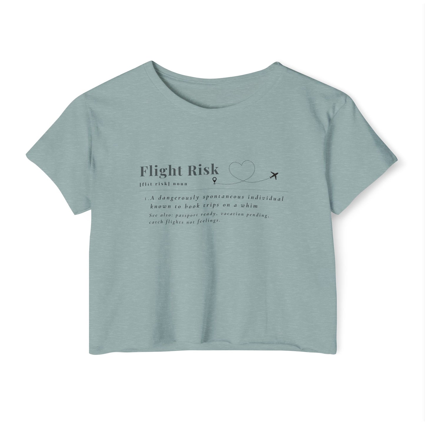 "Flight Risk" Flowy Crop Top